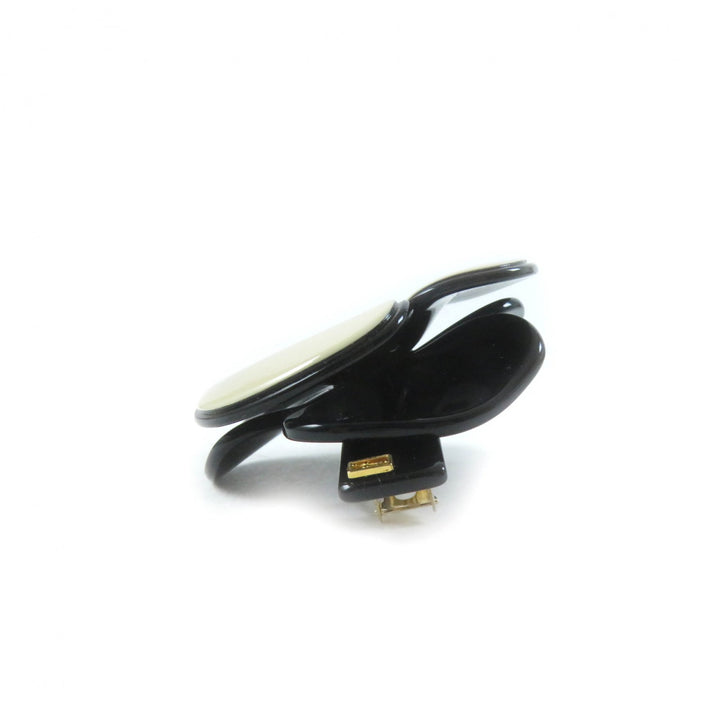 極美品★アレクサンドル ドゥ パリ AA6-12286-02 LISERAI スワロフスキー付 カメリア バレッタ (6 cm) ヘアアクセサリー ベージュ 仏製