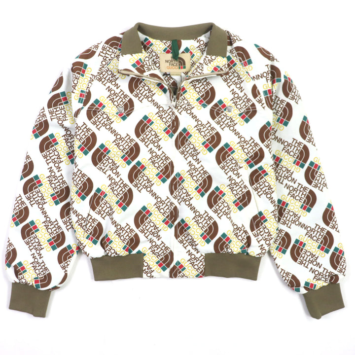 未使用品▼GUCCI グッチ THE NORTH FACE ザ・ノースフェイス 21SS 648866 ロゴ総柄 中綿入 ブルゾン ボンバージャケット M 正規品 メンズ