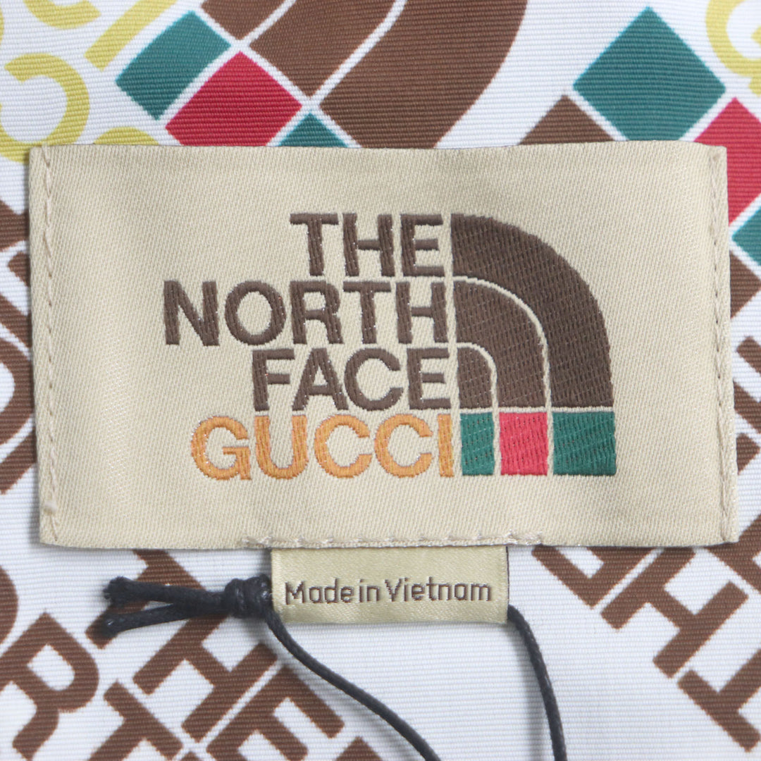 未使用品▼GUCCI グッチ THE NORTH FACE ザ・ノースフェイス 21SS 648866 ロゴ総柄 中綿入 ブルゾン ボンバージャケット M 正規品 メンズ