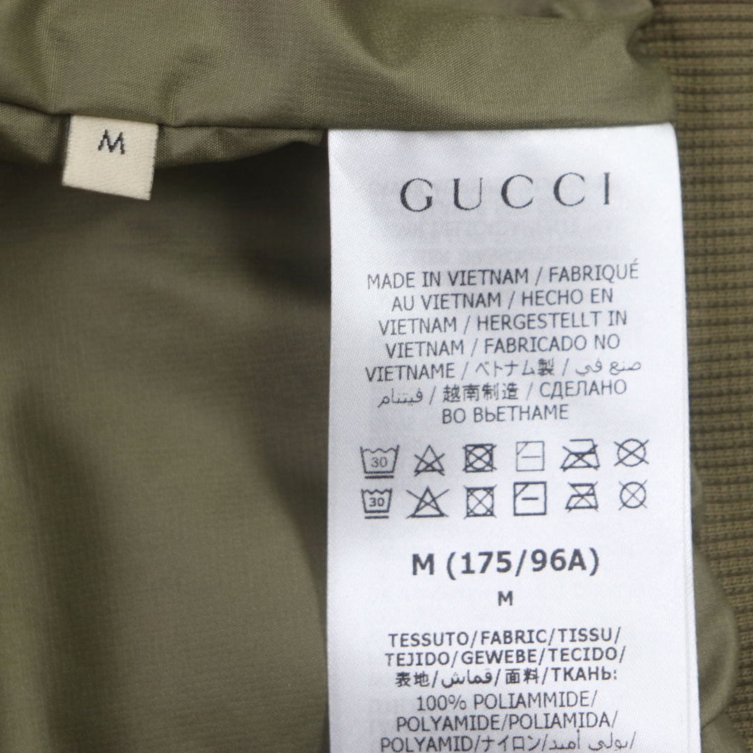未使用品▼GUCCI グッチ THE NORTH FACE ザ・ノースフェイス 21SS 648866 ロゴ総柄 中綿入 ブルゾン ボンバージャケット M 正規品 メンズ