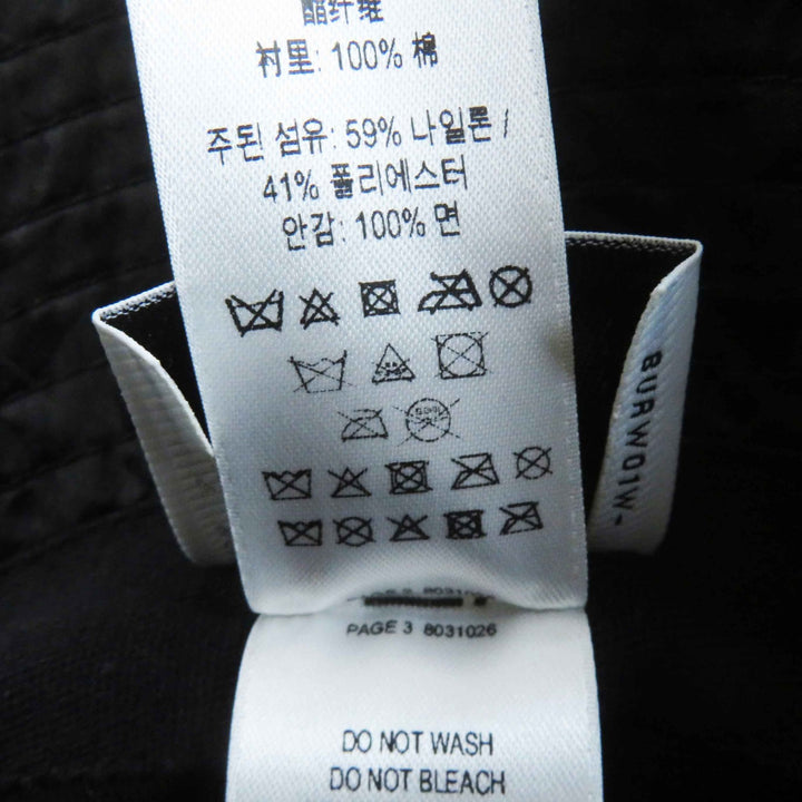 極美品◎BURBERRY バーバリー 8072726 TBロゴ 帽子 バケットハット ブラック S イタリア製 正規品 レディース