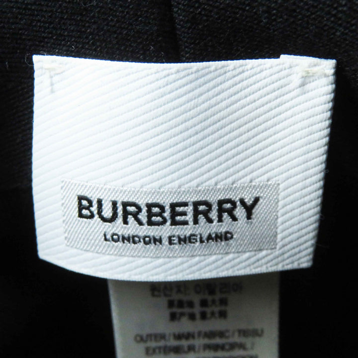 極美品◎BURBERRY バーバリー 8072726 TBロゴ 帽子 バケットハット ブラック S イタリア製 正規品 レディース