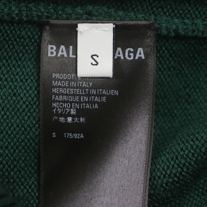 極美品▼BALENCIAGA バレンシアガ 22SS 682005 LIMITED EDITION 9/80 PARISロゴ刺繍 クルーネック ニット ウール100% セーター S 正規品