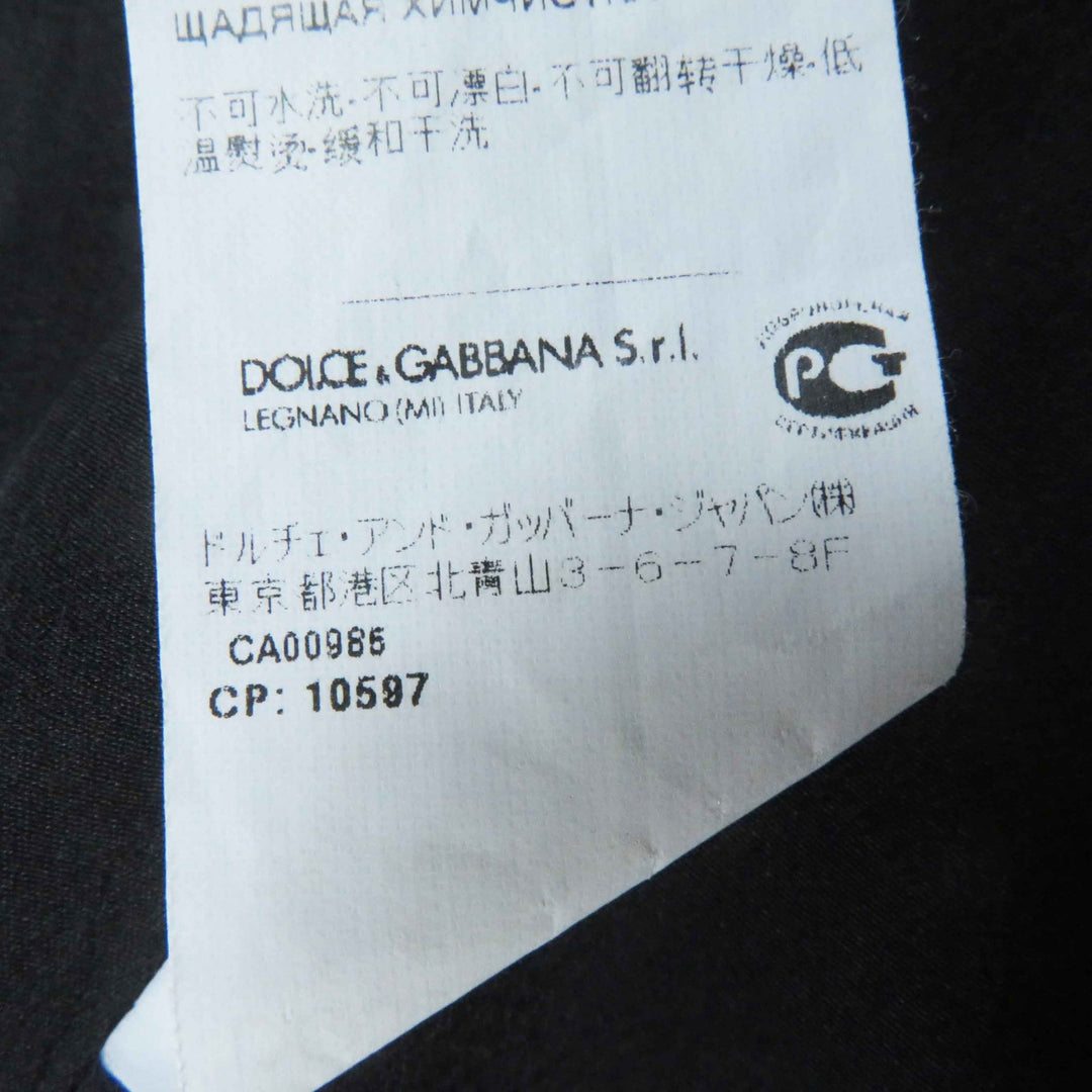 極美品◎DOLCE&amp;GABBANA ドルチェ＆ガッバーナ コットン 裏シルク ブロックチェック柄 コート ブラック ホワイト 38 伊製 正規品 レディース