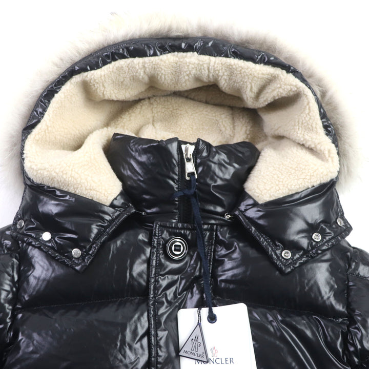 未使用▼MONCLER モンクレール 20-21AW ARMORICANO ファー・裏ボアフード付 ジップアップ ダウンジャケット ブラック 0 正規品 メンズ