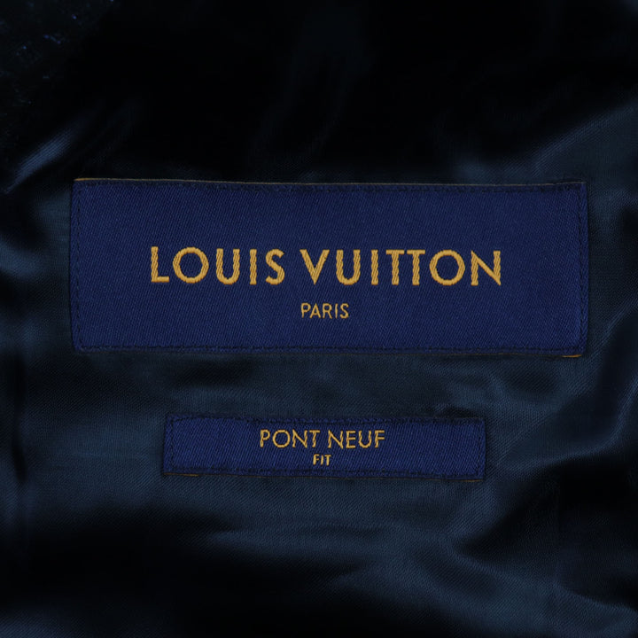 極美品▼LOUIS VUITTON ルイヴィトン 2023年製 HOFJ4E LV&amp;フラワー総柄 シングルジャケット テーラード 44 ハンガー・ガーメント 正規品