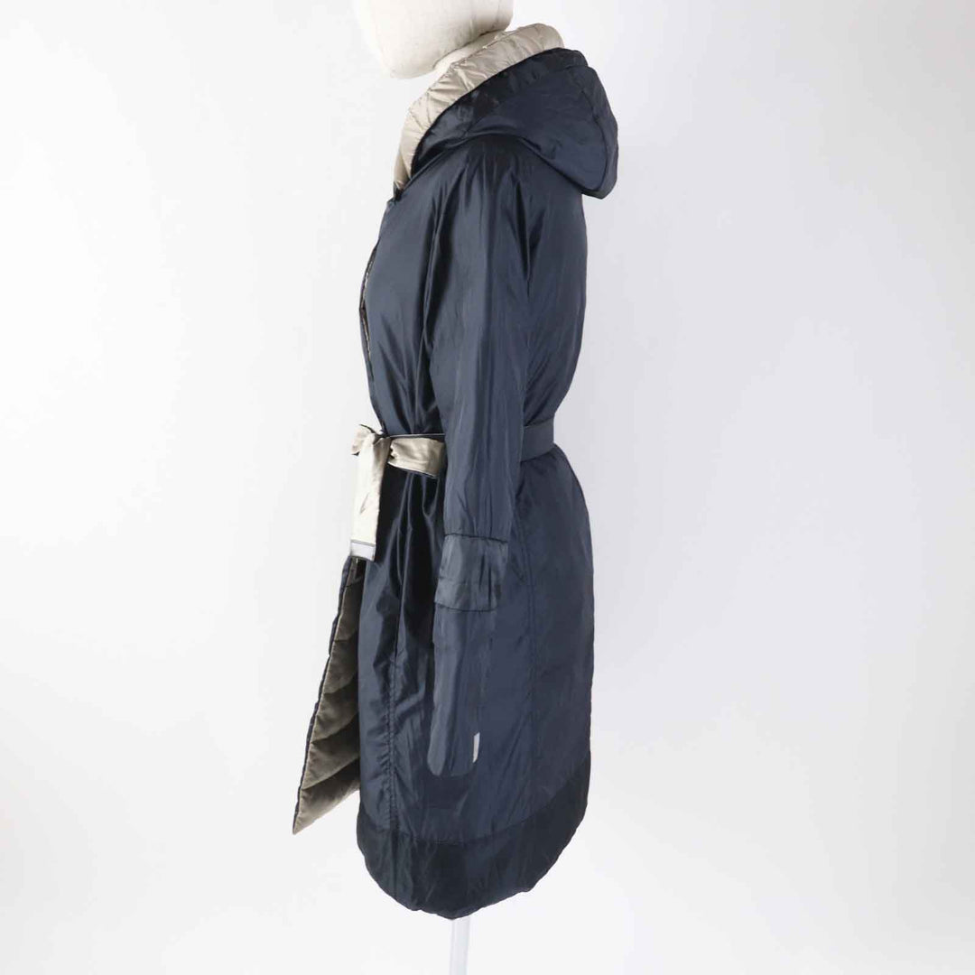 美品◎S MaxMara DESIGN FOR EASY LIVING エス マックスマーラ 袖3WAY リバーシブル フード・ベルト付き ロングダウンコート 40 正規品