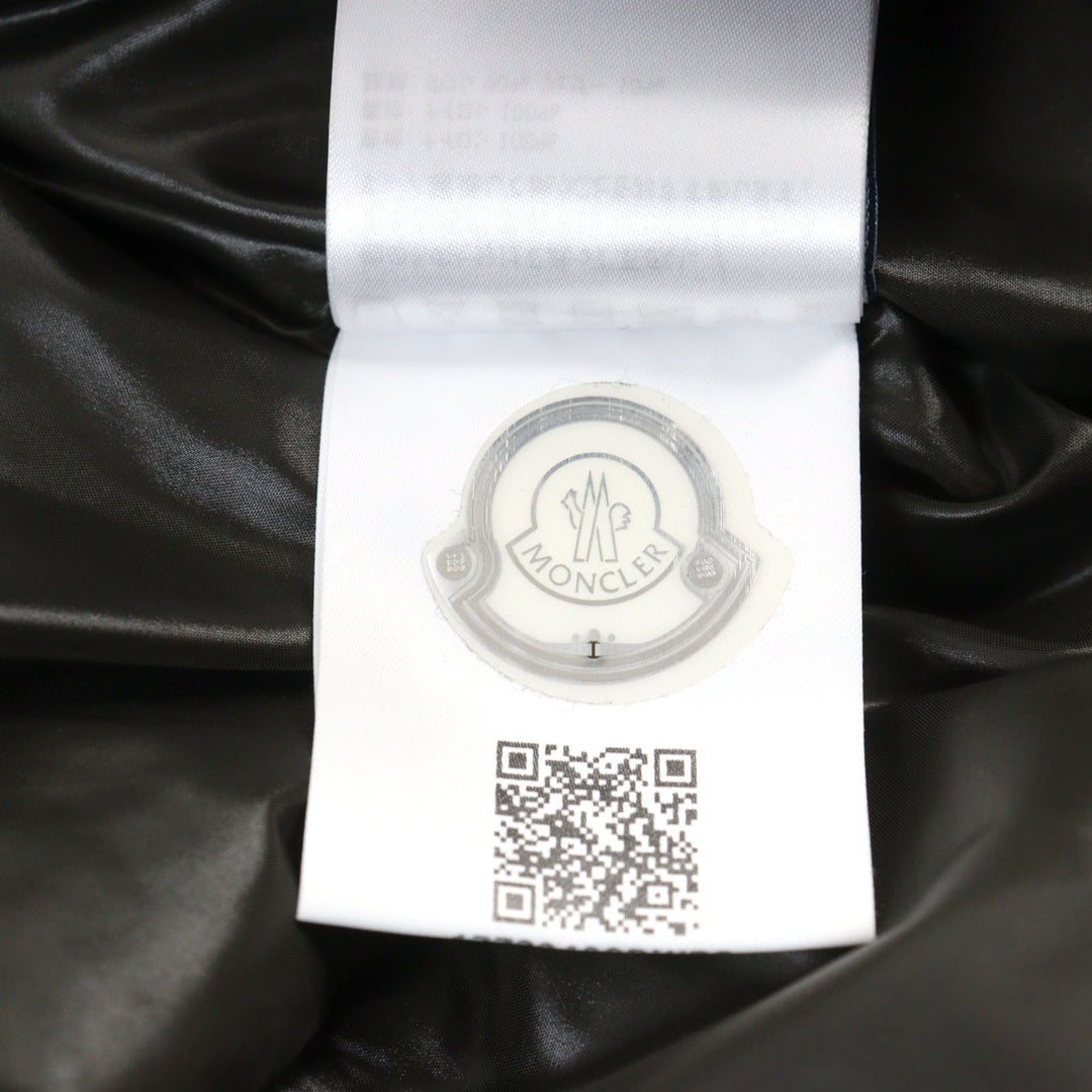 美品○MONCLER モンクレール 20-21AW F20911B56900 C0300 MONTCLA モンクラ ロゴ刺繍 ロゴワッペン ダウンジャケット 1 正規品 メンズ