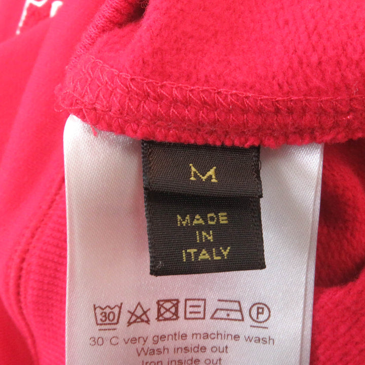 美品□LOUIS VUITTON ルイヴィトン Supreme HDY93W モノグラム ロゴ刺繍 スウェットシャツ トレーナー レッド M イタリア製 正規品