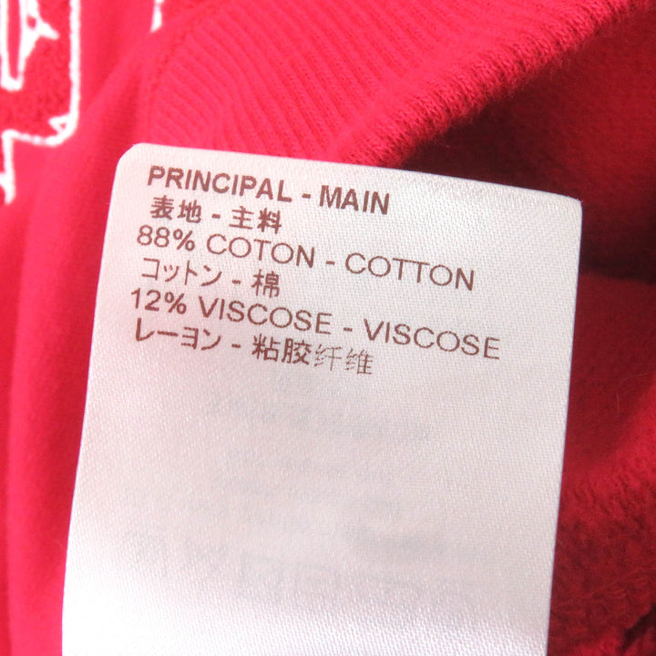 美品□LOUIS VUITTON ルイヴィトン Supreme HDY93W モノグラム ロゴ刺繍 スウェットシャツ トレーナー レッド M イタリア製 正規品