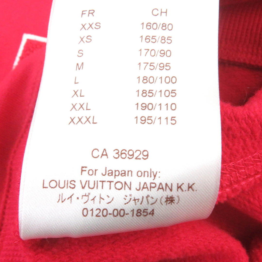 美品□LOUIS VUITTON ルイヴィトン Supreme HDY93W モノグラム ロゴ刺繍 スウェットシャツ トレーナー レッド M イタリア製 正規品