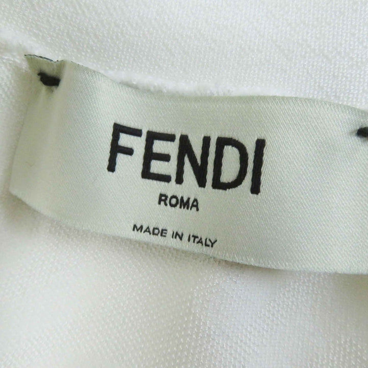 極美品◎FENDI フェンディ 2023年製 FZQ719 ANZE ロゴ柄 ロングタイトスカート ホワイト ピンク グレー 36 イタリア製 正規品 レディース