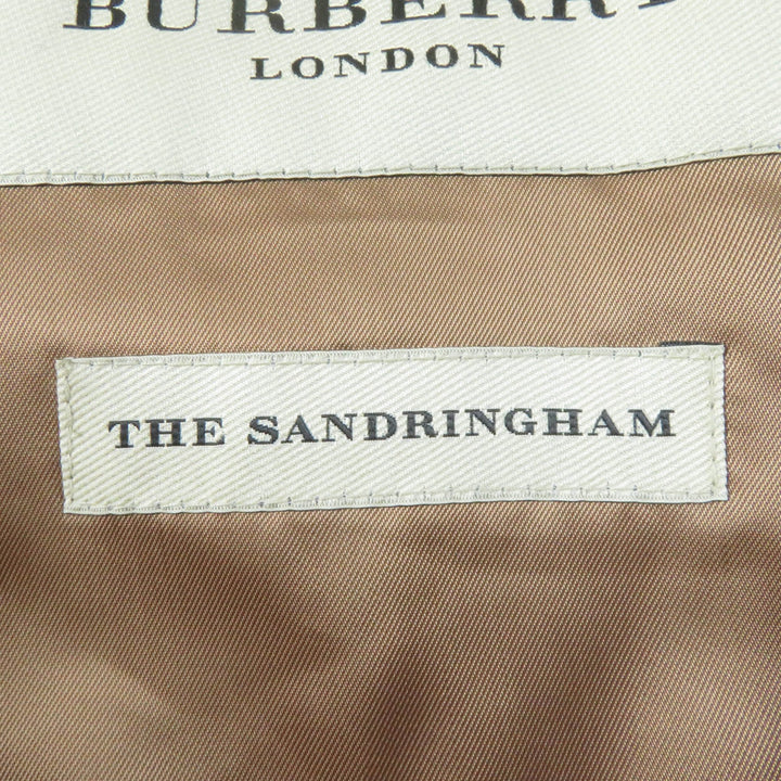 極美品☆BURBERRY LONDON バーバリーロンドン SANDRINGHAM サンドリンガム カシミヤ100％ トレンチコート ブラウン 36 正規品 レディース