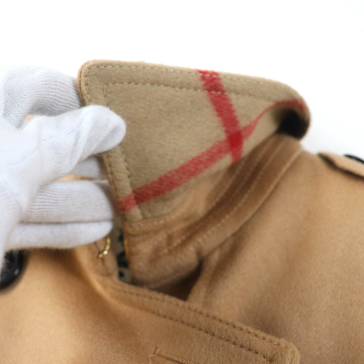 極美品☆BURBERRY LONDON バーバリーロンドン SANDRINGHAM サンドリンガム カシミヤ100％ トレンチコート ブラウン 36 正規品 レディース