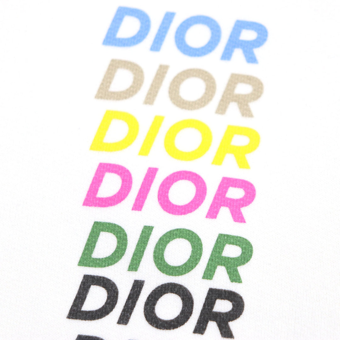 美品▼DIOR ディオール オム 24SS 413J646A0531 コットン マルチロゴ オーバーサイズ プルオーバー パーカー ホワイト X3L 正規品 メンズ