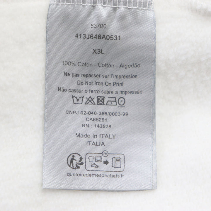 美品▼DIOR ディオール オム 24SS 413J646A0531 コットン マルチロゴ オーバーサイズ プルオーバー パーカー ホワイト X3L 正規品 メンズ