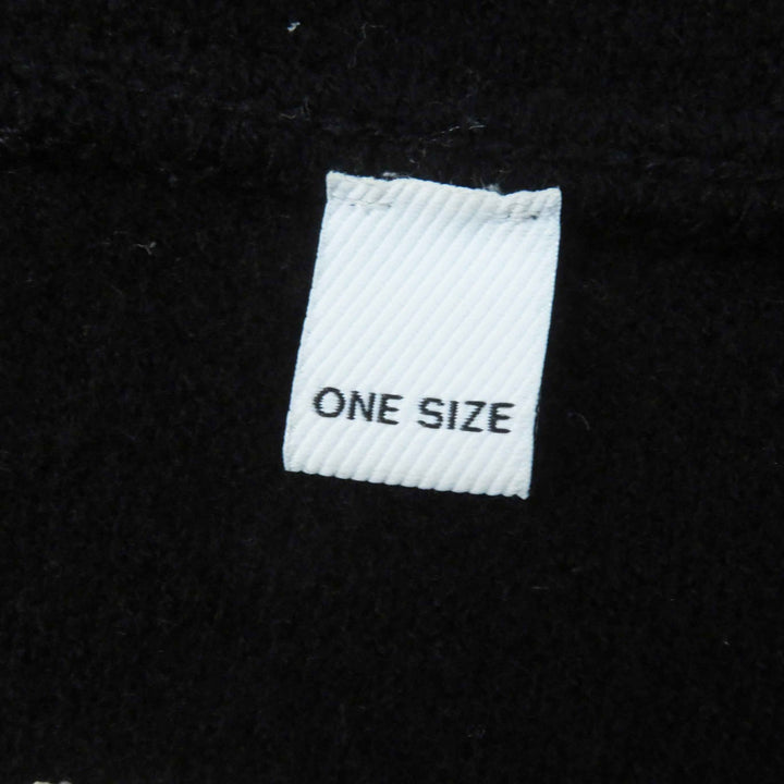 美品◎BURBERRY バーバリー 21SS 8031544 ウール カシミヤ バックロゴ フーデッド ケープ／ポンチョ ブラック ホワイト ONE SIZE 正規品