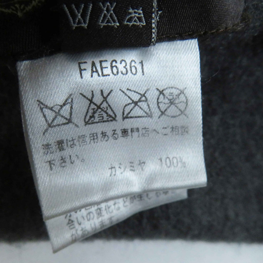 美品◎Loro Piana ロロピアーナ カシミヤ100％ 羊革 ロゴプレート付き パイピングラムスキン アニマル柄 ケープ ポンチョ グレー 正規品