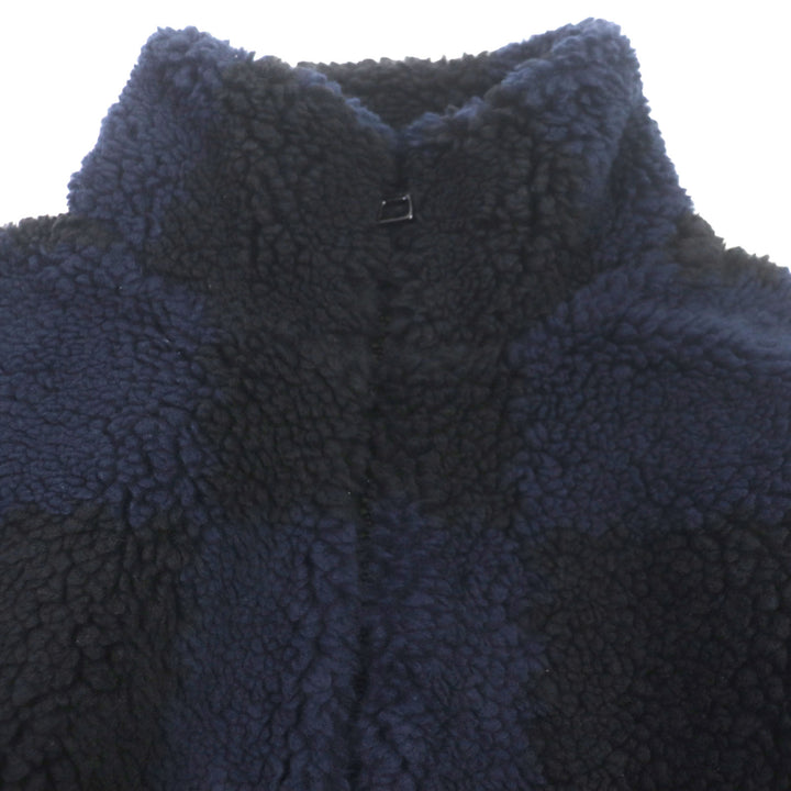 未使用品▼LOUIS VUITTON ルイヴィトン NIGO 22SS HMY04W ジャガードダミエ ボアフリースジャケット オールオーバー ブルゾン M 正規品