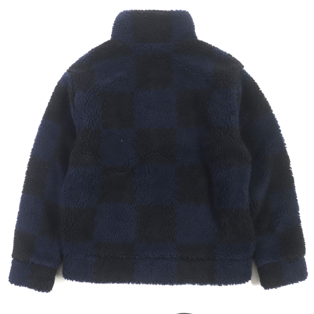 未使用品▼LOUIS VUITTON ルイヴィトン NIGO 22SS HMY04W ジャガードダミエ ボアフリースジャケット オールオーバー ブルゾン M 正規品