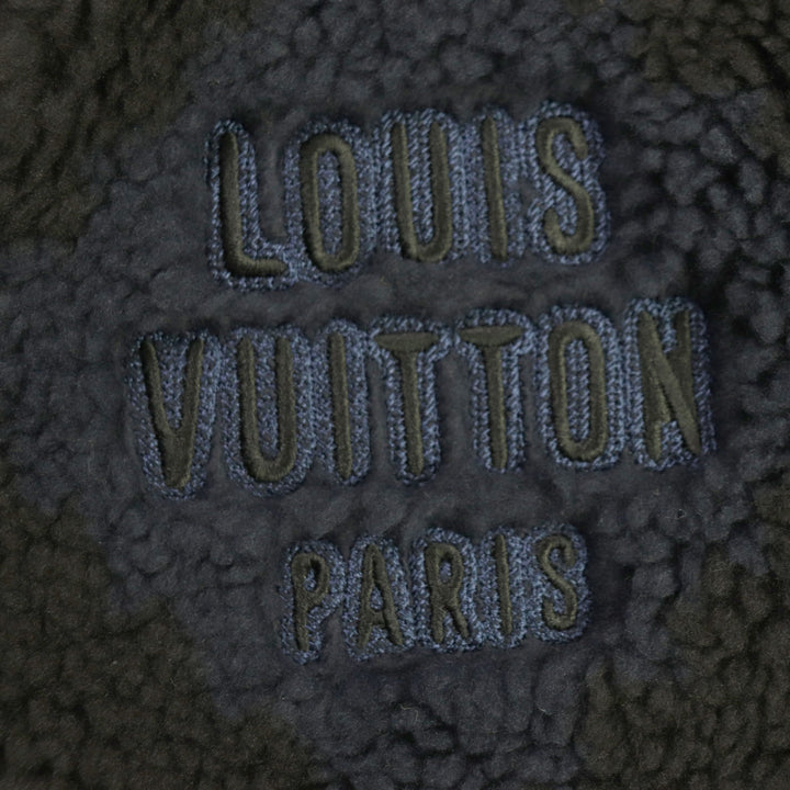 未使用品▼LOUIS VUITTON ルイヴィトン NIGO 22SS HMY04W ジャガードダミエ ボアフリースジャケット オールオーバー ブルゾン M 正規品