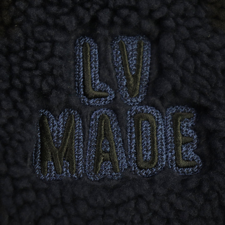 未使用品▼LOUIS VUITTON ルイヴィトン NIGO 22SS HMY04W ジャガードダミエ ボアフリースジャケット オールオーバー ブルゾン M 正規品
