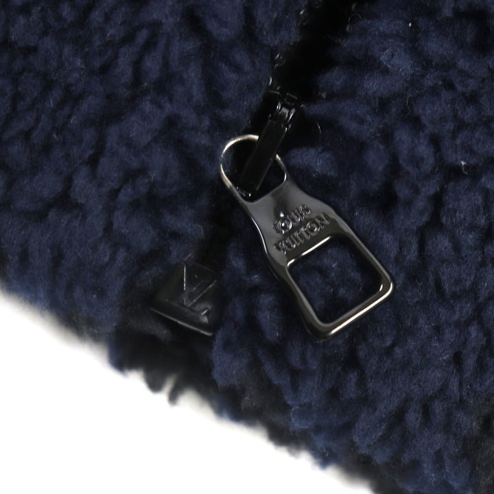 未使用品▼LOUIS VUITTON ルイヴィトン NIGO 22SS HMY04W ジャガードダミエ ボアフリースジャケット オールオーバー ブルゾン M 正規品