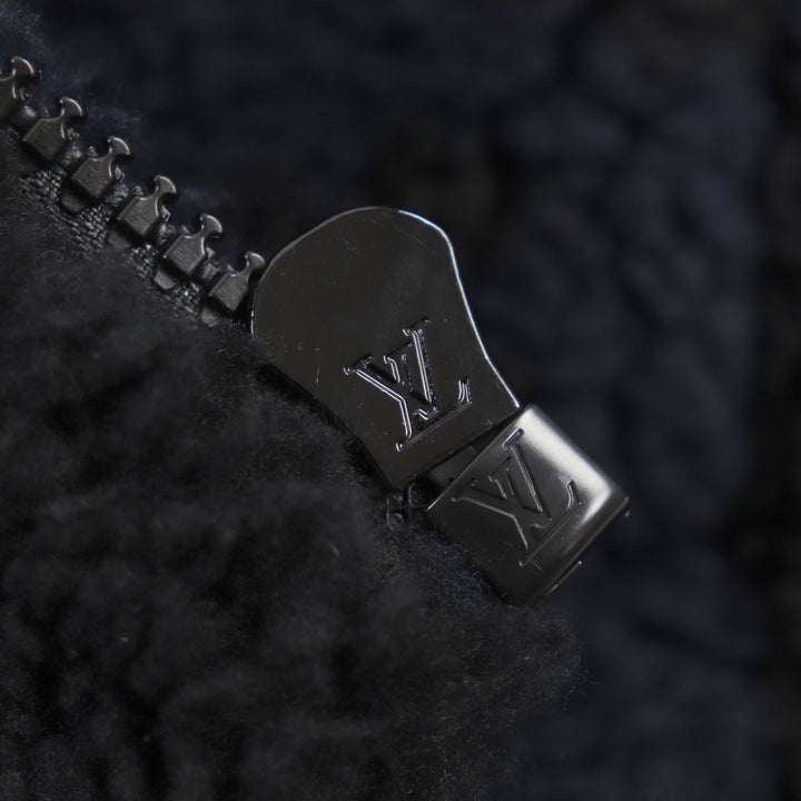 未使用品▼LOUIS VUITTON ルイヴィトン NIGO 22SS HMY04W ジャガードダミエ ボアフリースジャケット オールオーバー ブルゾン M 正規品