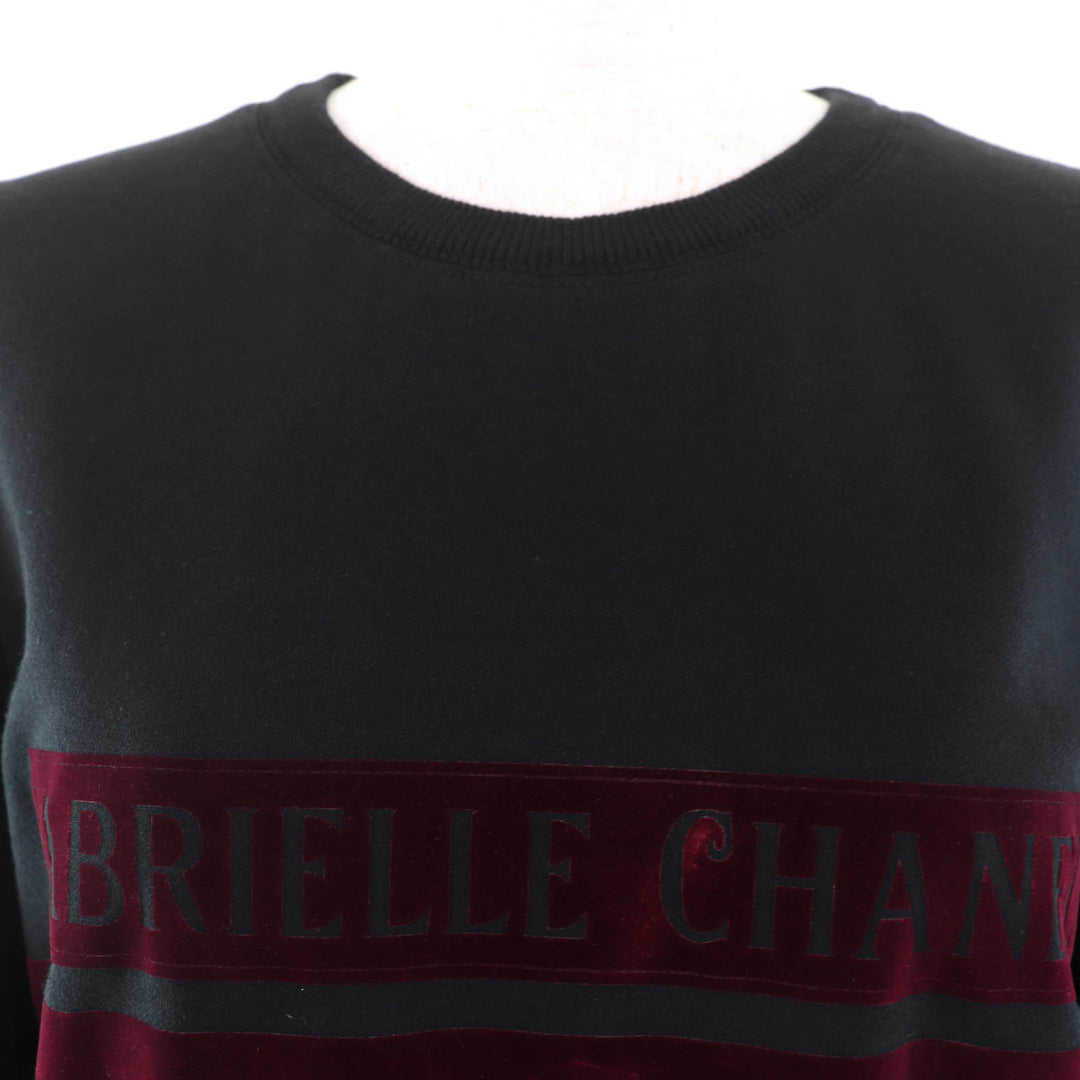 良品☆CHANEL シャネル P57408K07541 コットン ガブリエル ココマーク フロッキーロゴ スウェット ブラック 38 仏製 正規品 レディース