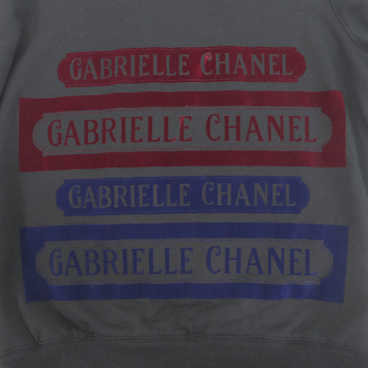 良品☆CHANEL シャネル P57408K07541 コットン ガブリエル ココマーク フロッキーロゴ スウェット ブラック 38 仏製 正規品 レディース