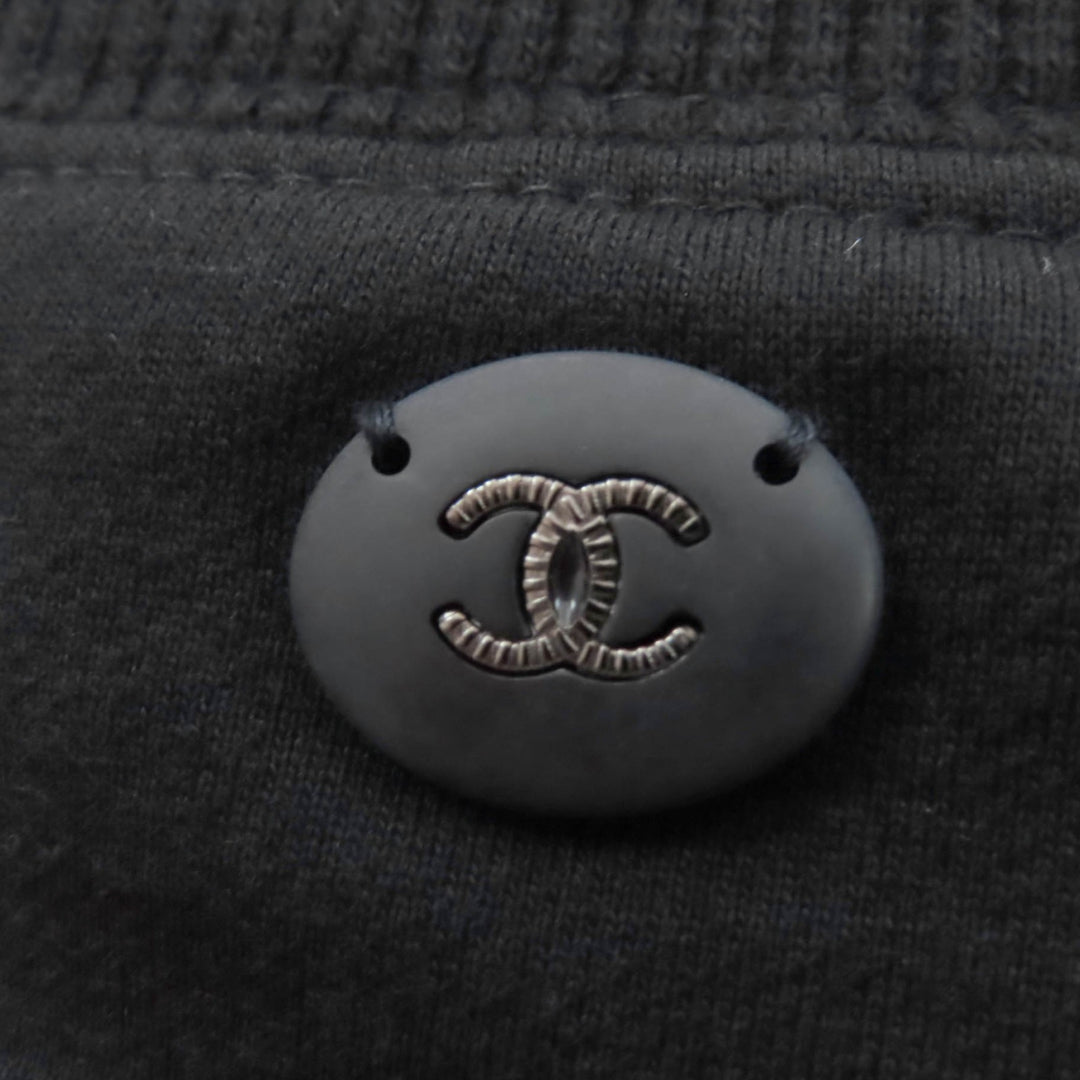 良品☆CHANEL シャネル P57408K07541 コットン ガブリエル ココマーク フロッキーロゴ スウェット ブラック 38 仏製 正規品 レディース