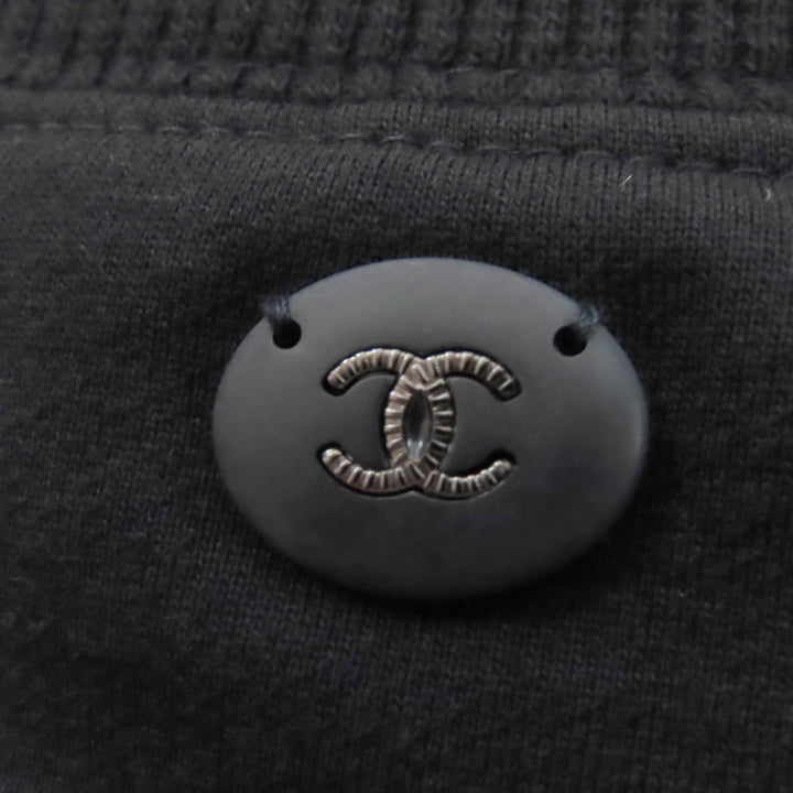 良品☆CHANEL シャネル P57408K07541 コットン ガブリエル ココマーク フロッキーロゴ スウェット ブラック 38 仏製 正規品 レディース