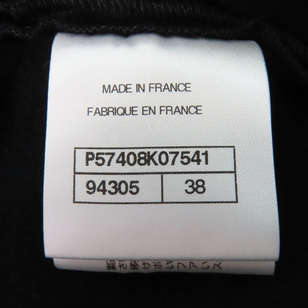 良品☆CHANEL シャネル P57408K07541 コットン ガブリエル ココマーク フロッキーロゴ スウェット ブラック 38 仏製 正規品 レディース