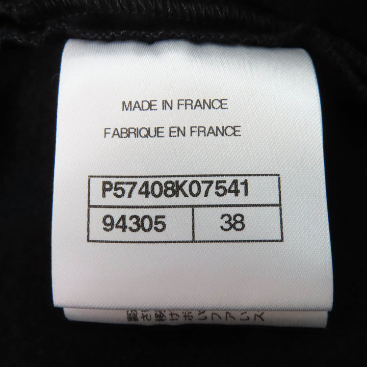 良品☆CHANEL シャネル P57408K07541 コットン ガブリエル ココマーク フロッキーロゴ スウェット ブラック 38 仏製 正規品 レディース