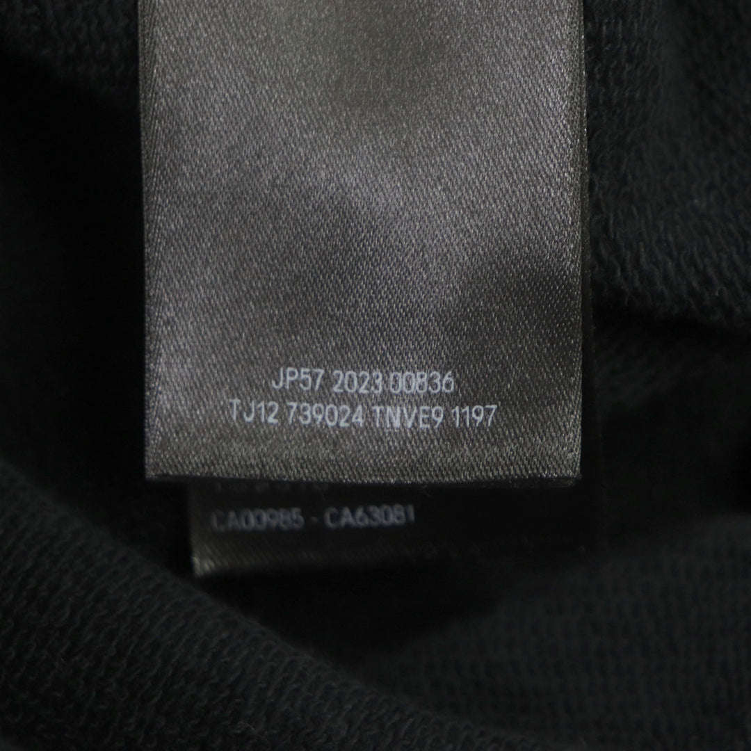 美品▼BALENCIAGA バレンシアガ 23AW 739024 ダメージ加工 ロゴプリント ラージフィット プルオーバー パーカー 1 正規品 メンズ