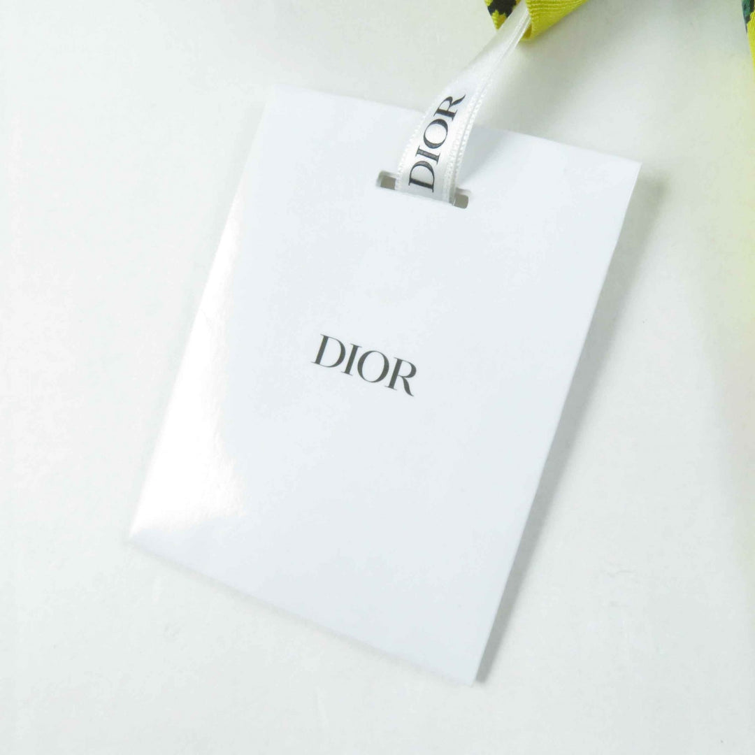 未使用品◎Christian Dior クリスチャンディオール 22AW 241V29A6633 シルク100％ ゾディアック ピクセル 半袖シャツ イエロー 38 正規品