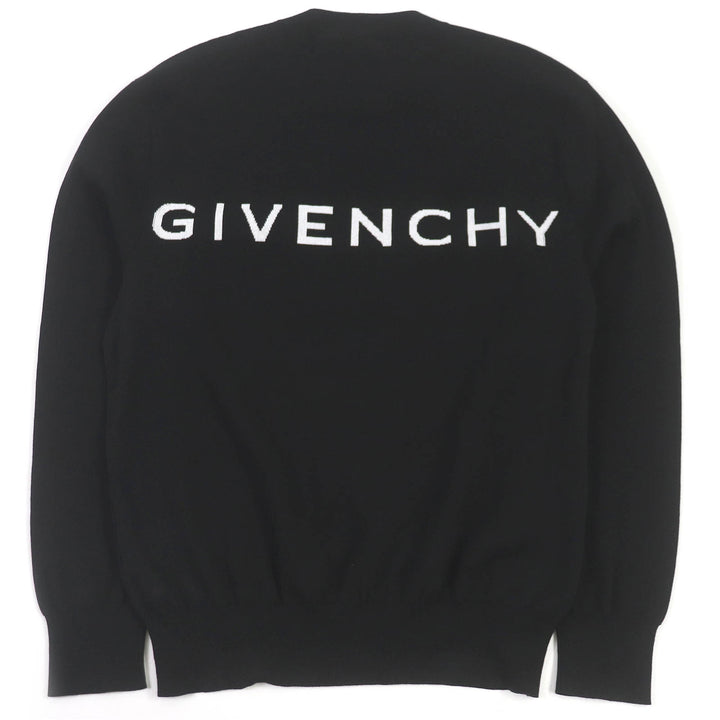 極美品□GIVENCHY×Disney ジバンシィ×ディズニー BM90MS4YEB オズワルド ロゴエンブロイダリー セーター 黒 M イタリア製 正規品