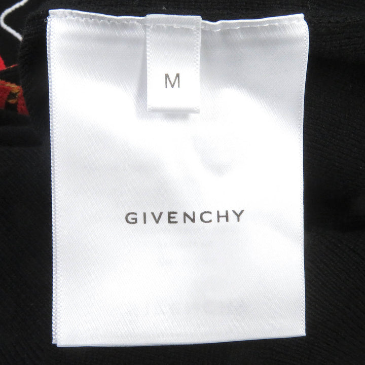 極美品□GIVENCHY×Disney ジバンシィ×ディズニー BM90MS4YEB オズワルド ロゴエンブロイダリー セーター 黒 M イタリア製 正規品