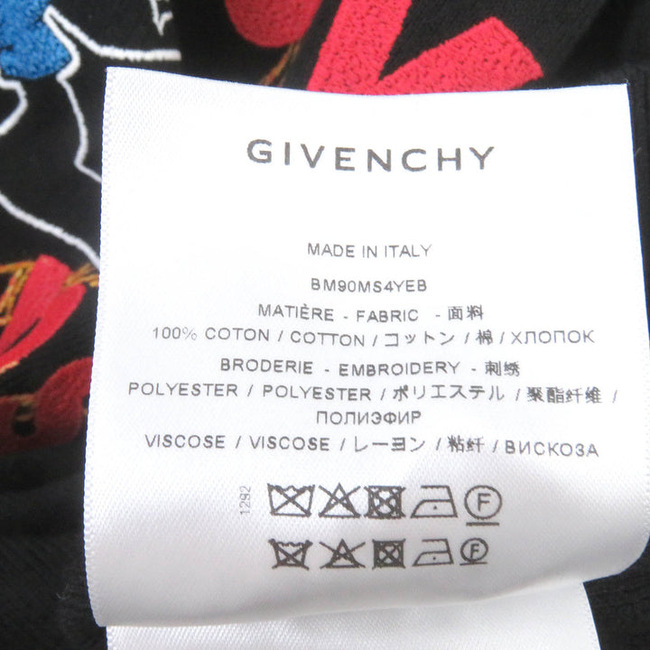 極美品□GIVENCHY×Disney ジバンシィ×ディズニー BM90MS4YEB オズワルド ロゴエンブロイダリー セーター 黒 M イタリア製 正規品