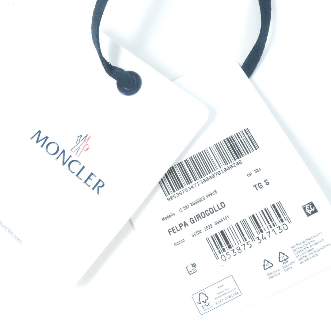 美品☆MONCLER モンクレール 2022年製 FELPA ロゴ入り オーバーサイズ 長袖 トレーナー スウェット アイボリー S 正規品 レディース