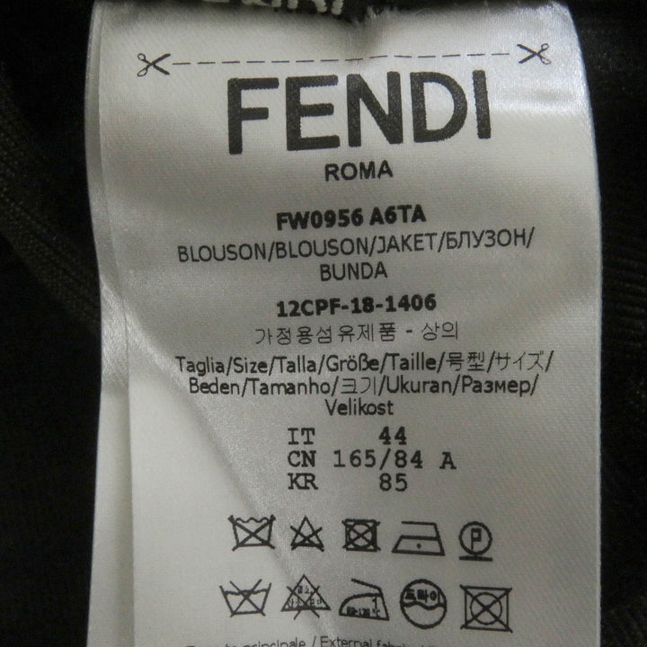未使用品□FENDI フェンディ FW0956 FFロゴ ズッカ ロゴテープ フーデッド マウンテンパーカー ブラウン 44 イタリア製 正規品 メンズ