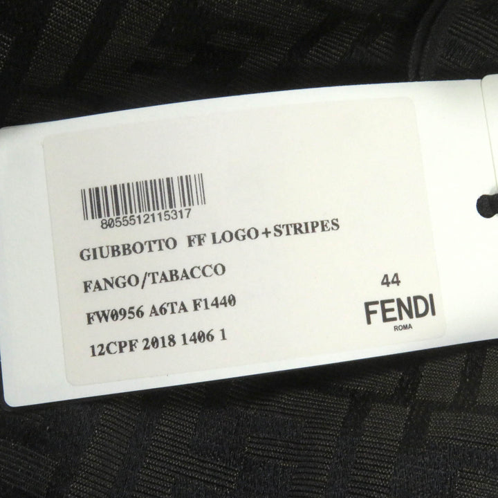未使用品□FENDI フェンディ FW0956 FFロゴ ズッカ ロゴテープ フーデッド マウンテンパーカー ブラウン 44 イタリア製 正規品 メンズ