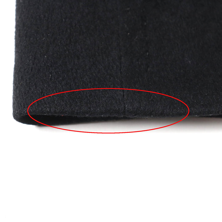 美品★Aquascutum LONDON アクアスキュータムロンドン カシミヤ100％ 比翼仕立て ステンカラーコート 黒 9 日本製 正規品 レディース