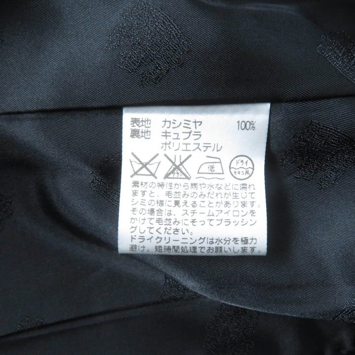 美品★Aquascutum LONDON アクアスキュータムロンドン カシミヤ100％ 比翼仕立て ステンカラーコート 黒 9 日本製 正規品 レディース