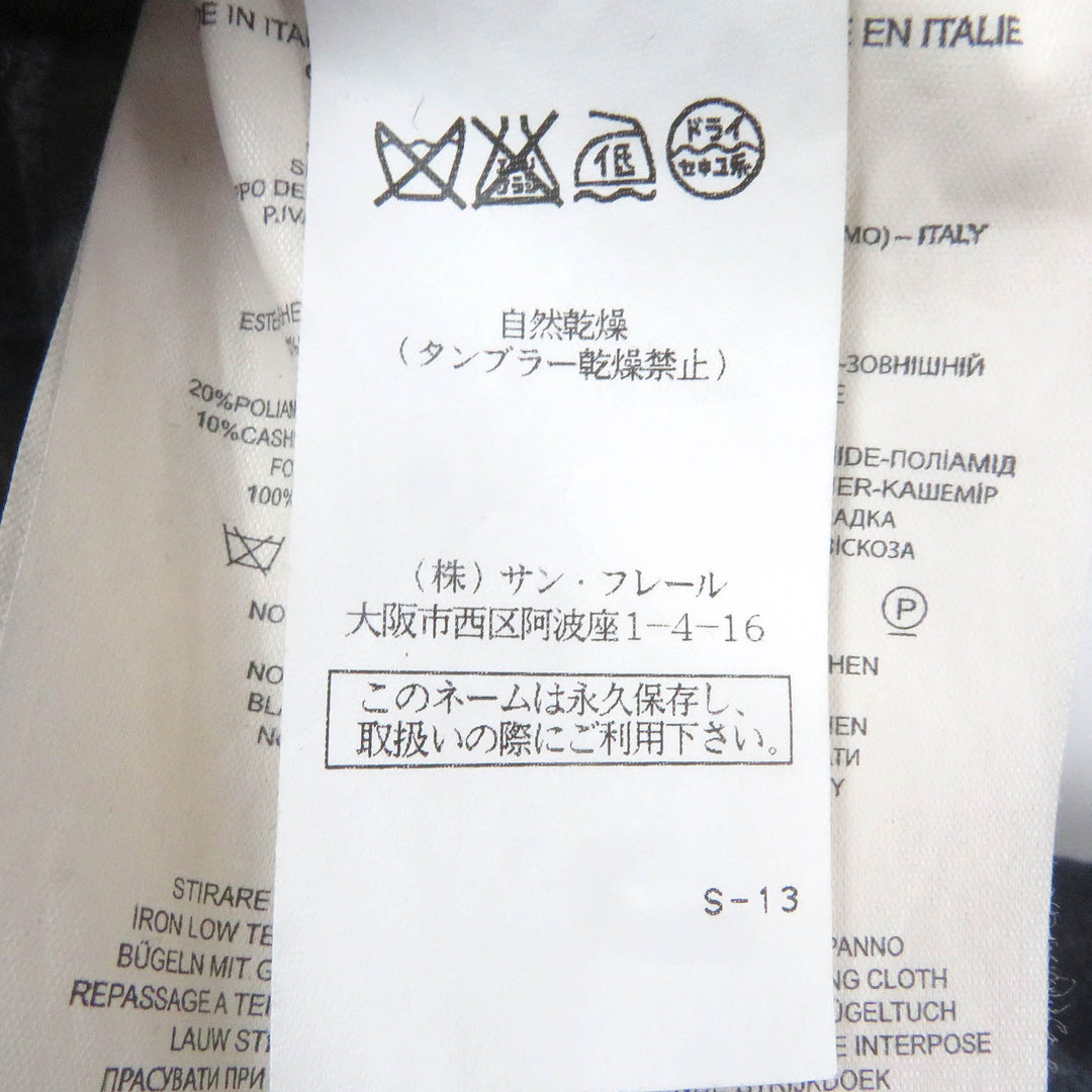 極美品□Fay フェイ バージンウール チェック柄 中綿ライナー レイヤード 2WAY チェスターコート ネイビー S イタリア製 正規品 メンズ