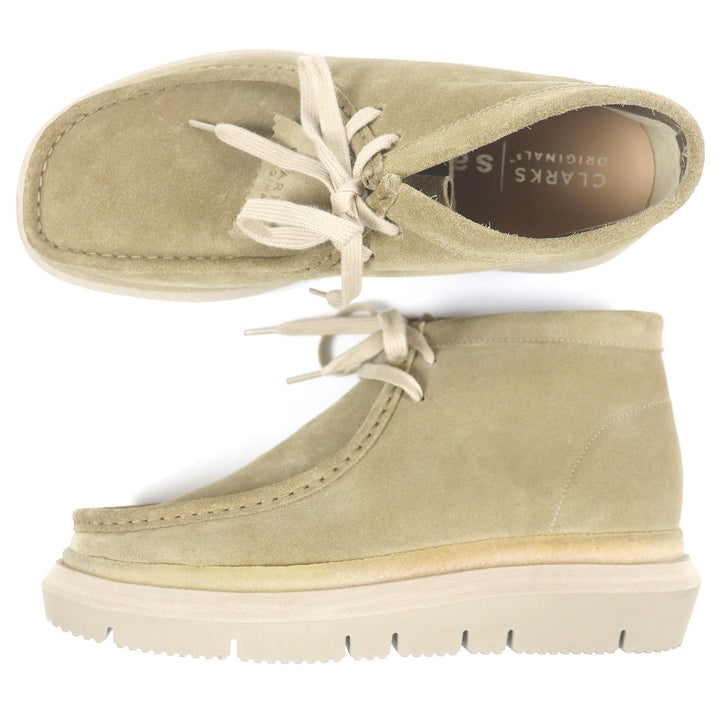 未使用品□sacai×Clarks サカイ×クラークス 23SS 23-03070M Hybrid Wallabee Boots スウェードレザー ワラビーブーツ ベージュ 6.5