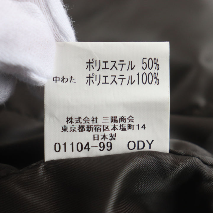 良品▼BURBERRY LONDON バーバリーロンドン シルク混 中綿入りライナー 裏地チェック柄 比翼仕立て ステンカラーコート 90-165-4 正規品