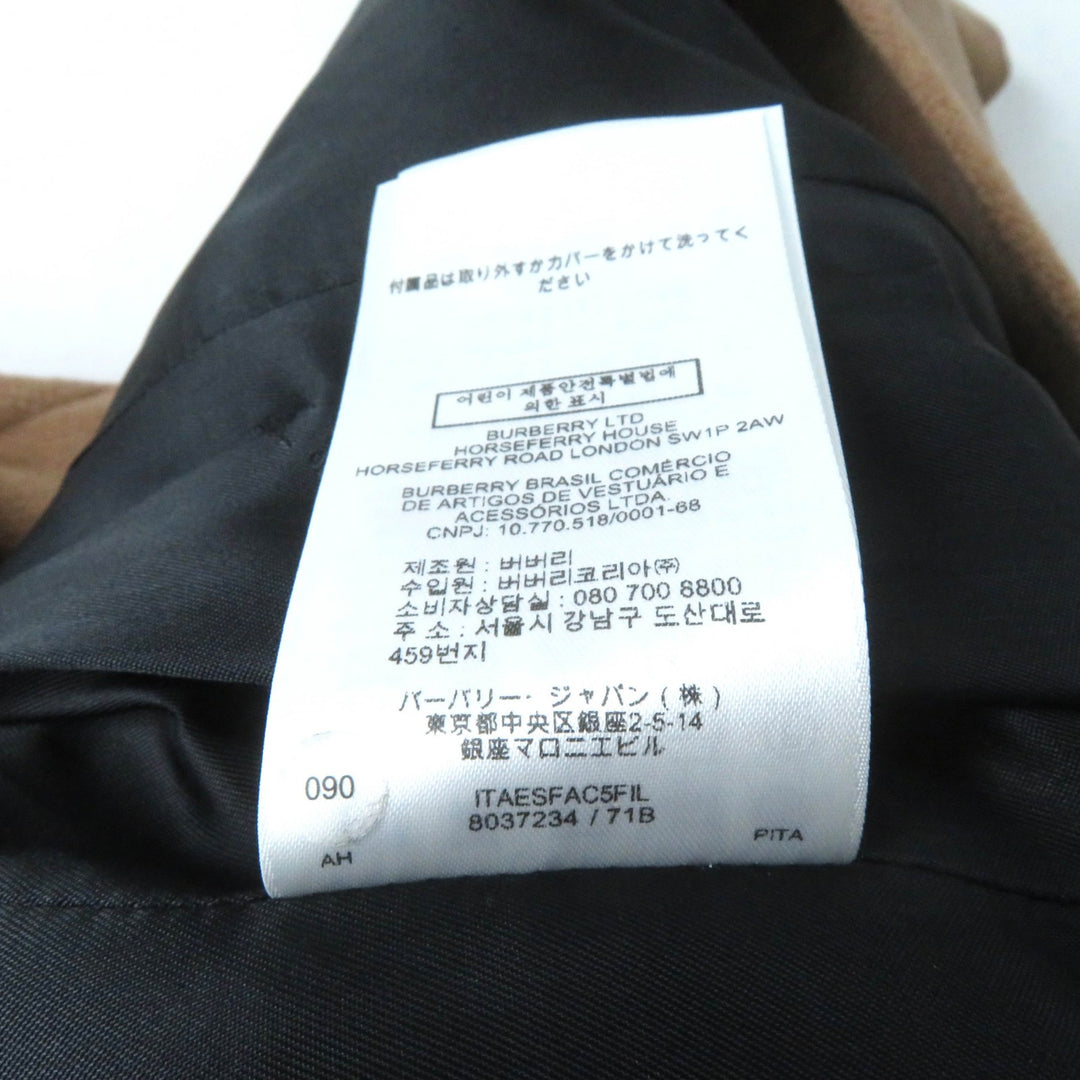極美品★BURBERRY バーバリー 80372341 カシミヤ100％ ロゴボタン付 超ロング チェスターコート 40 ハンガー・ガーメント付 国内正規品