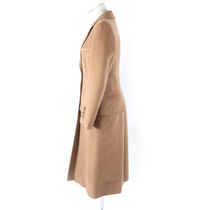極美品★BURBERRY バーバリー 80372341 カシミヤ100％ ロゴボタン付 超ロング チェスターコート 40 ハンガー・ガーメント付 国内正規品