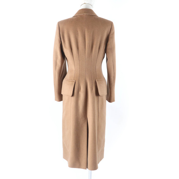 極美品★BURBERRY バーバリー 80372341 カシミヤ100％ ロゴボタン付 超ロング チェスターコート 40 ハンガー・ガーメント付 国内正規品